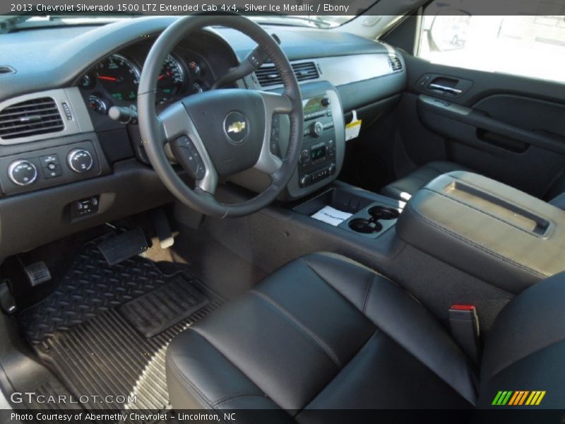 Silver Ice Metallic / Ebony 2013 Chevrolet Silverado 1500 LTZ Extended Cab 4x4