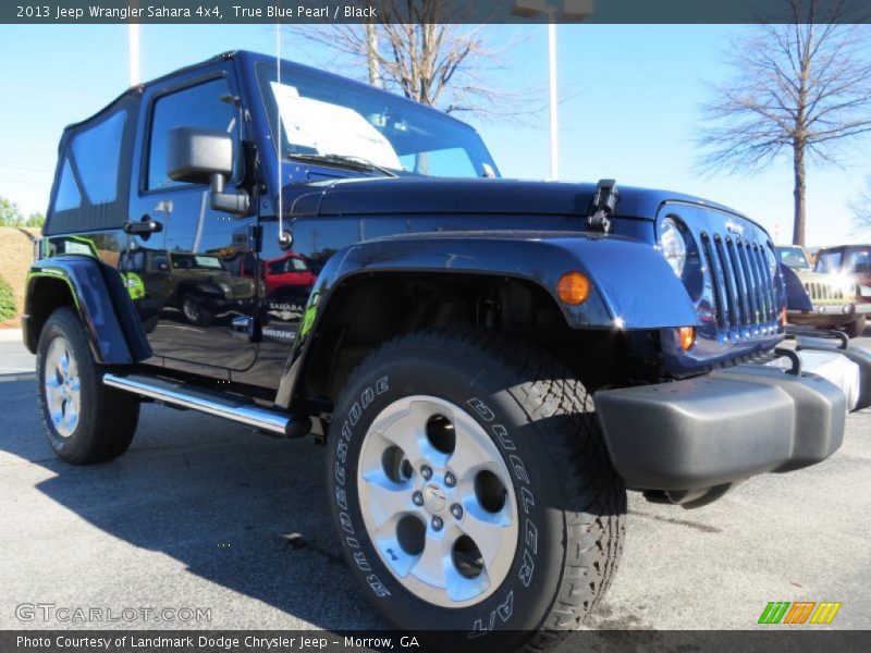 True Blue Pearl / Black 2013 Jeep Wrangler Sahara 4x4