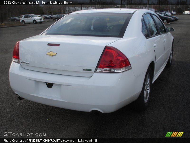 Summit White / Ebony 2012 Chevrolet Impala LS