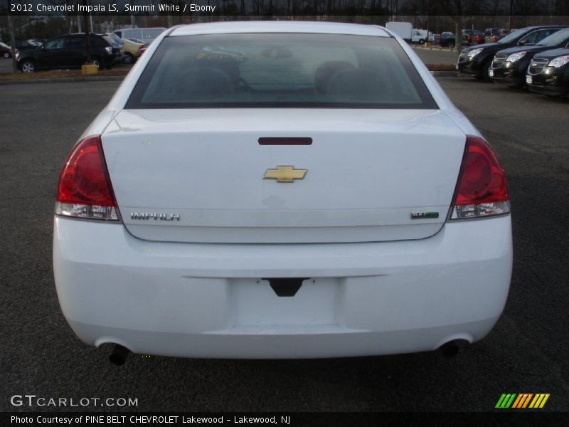 Summit White / Ebony 2012 Chevrolet Impala LS