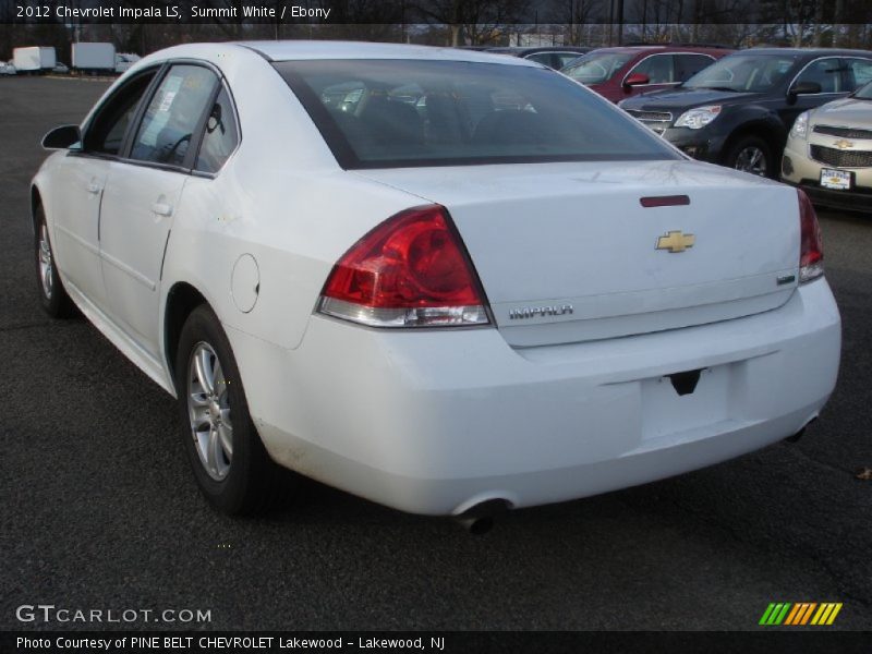 Summit White / Ebony 2012 Chevrolet Impala LS