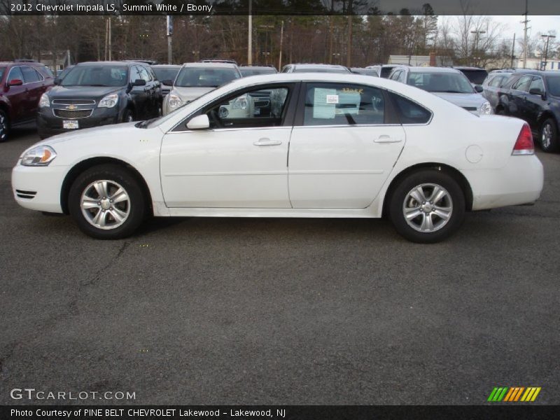 Summit White / Ebony 2012 Chevrolet Impala LS