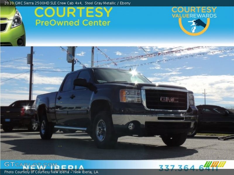Steel Gray Metallic / Ebony 2010 GMC Sierra 2500HD SLE Crew Cab 4x4