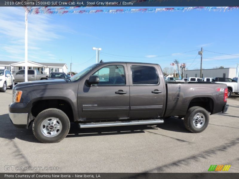 Steel Gray Metallic / Ebony 2010 GMC Sierra 2500HD SLE Crew Cab 4x4