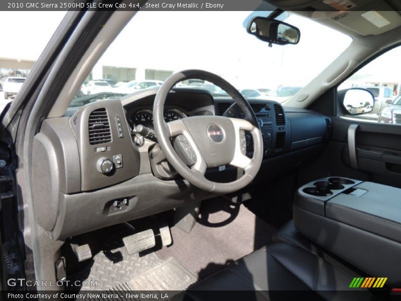 Steel Gray Metallic / Ebony 2010 GMC Sierra 2500HD SLE Crew Cab 4x4