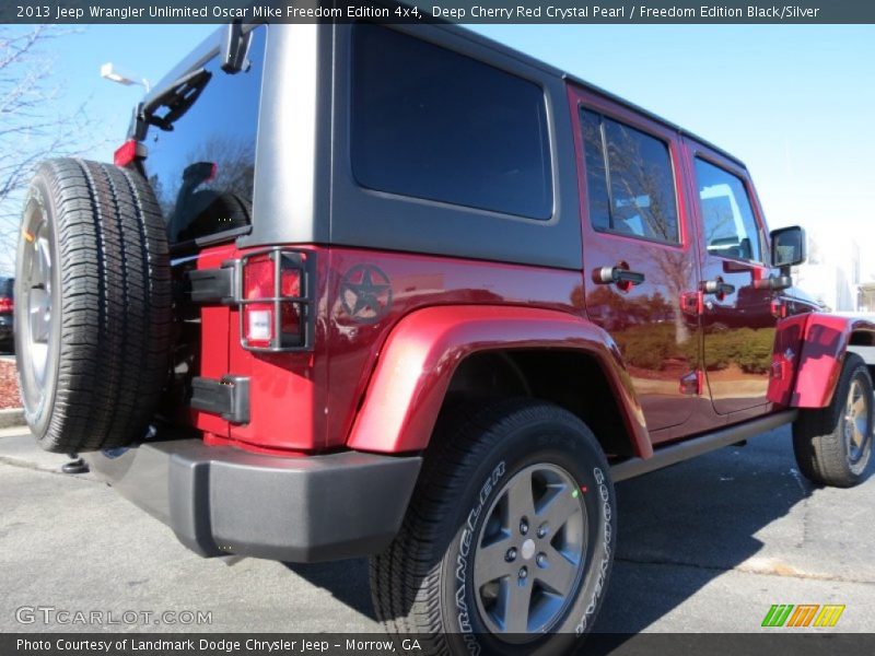 Deep Cherry Red Crystal Pearl / Freedom Edition Black/Silver 2013 Jeep Wrangler Unlimited Oscar Mike Freedom Edition 4x4
