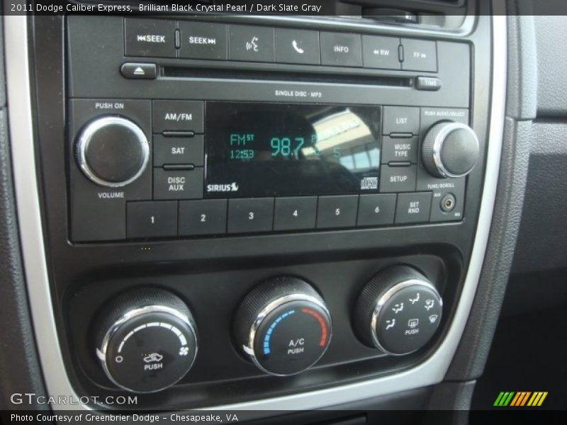 Brilliant Black Crystal Pearl / Dark Slate Gray 2011 Dodge Caliber Express