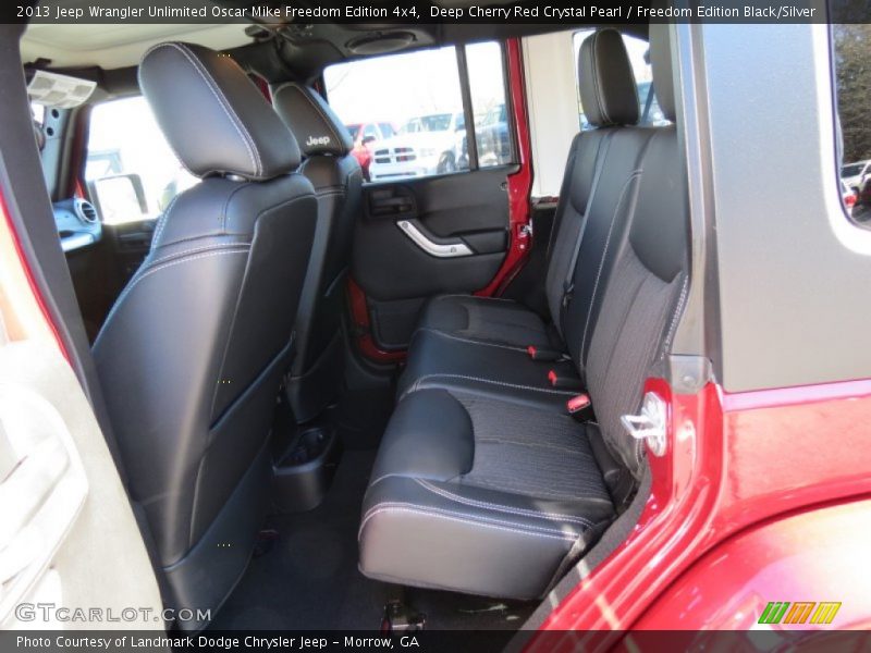 Rear Seat of 2013 Wrangler Unlimited Oscar Mike Freedom Edition 4x4