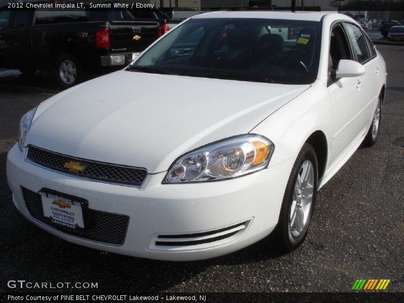 Summit White / Ebony 2012 Chevrolet Impala LT