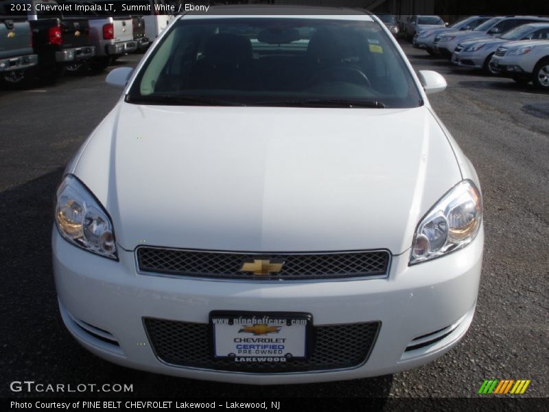 Summit White / Ebony 2012 Chevrolet Impala LT