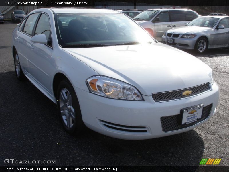 Summit White / Ebony 2012 Chevrolet Impala LT