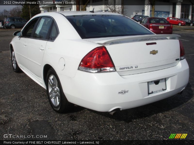 Summit White / Ebony 2012 Chevrolet Impala LT