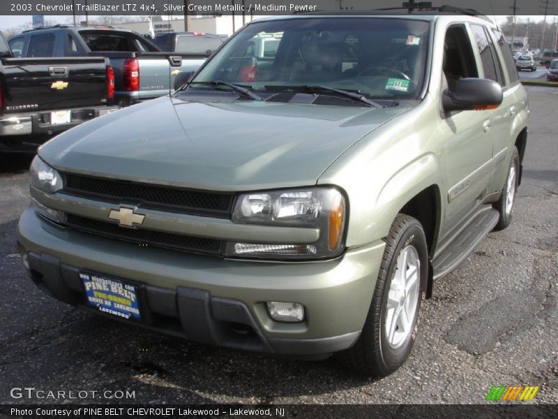 Silver Green Metallic / Medium Pewter 2003 Chevrolet TrailBlazer LTZ 4x4