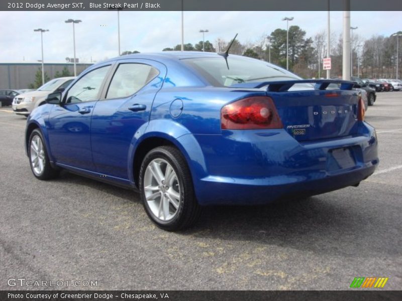 Blue Streak Pearl / Black 2012 Dodge Avenger SXT