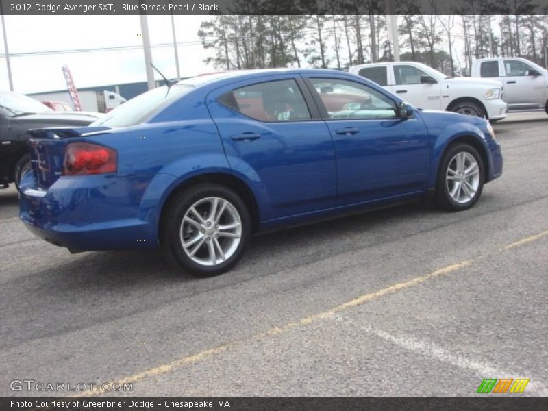 Blue Streak Pearl / Black 2012 Dodge Avenger SXT