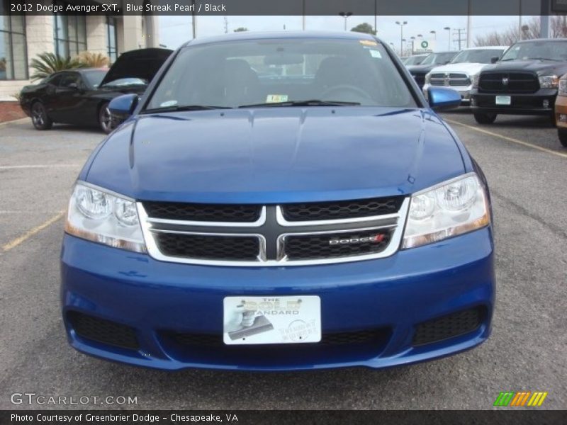 Blue Streak Pearl / Black 2012 Dodge Avenger SXT