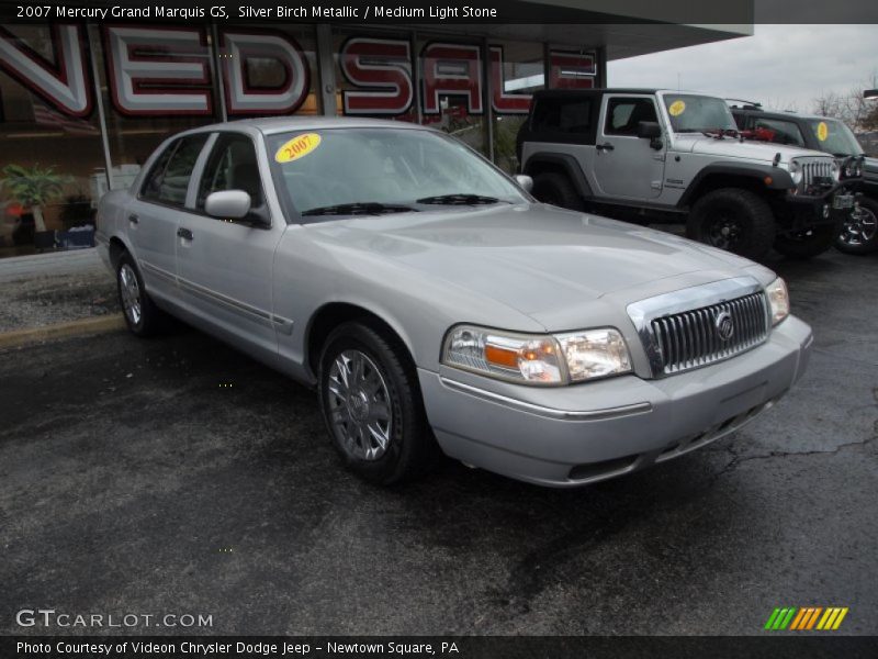 Silver Birch Metallic / Medium Light Stone 2007 Mercury Grand Marquis GS