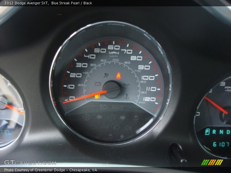 Blue Streak Pearl / Black 2012 Dodge Avenger SXT