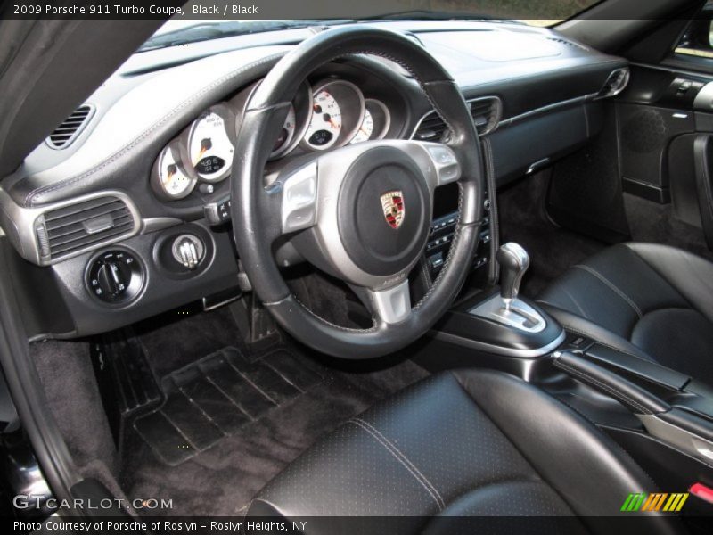 Black / Black 2009 Porsche 911 Turbo Coupe