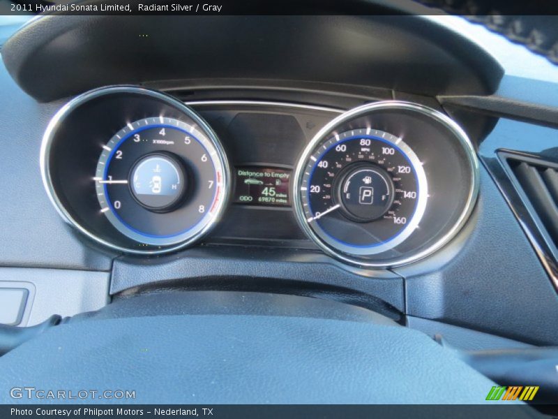 Radiant Silver / Gray 2011 Hyundai Sonata Limited