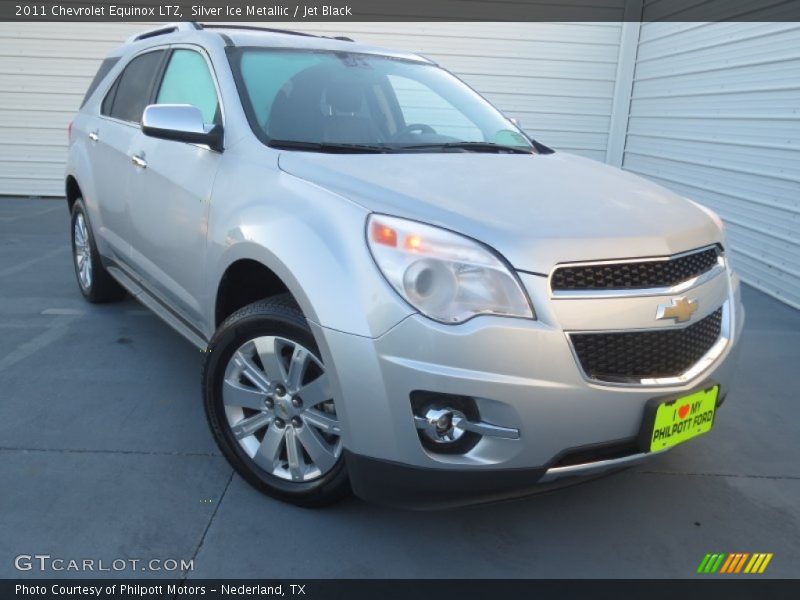 Silver Ice Metallic / Jet Black 2011 Chevrolet Equinox LTZ