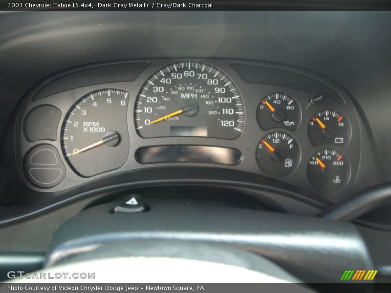 Dark Gray Metallic / Gray/Dark Charcoal 2003 Chevrolet Tahoe LS 4x4