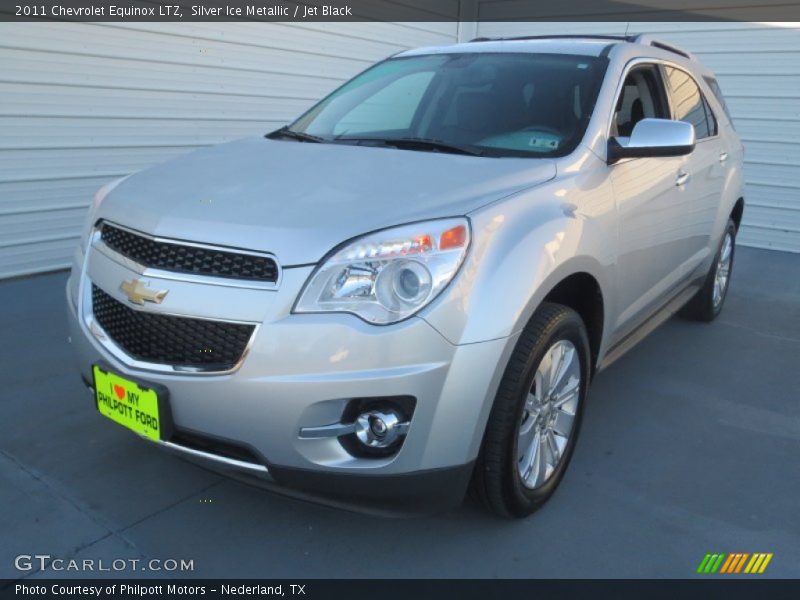 Silver Ice Metallic / Jet Black 2011 Chevrolet Equinox LTZ