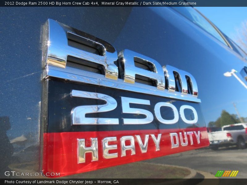 Mineral Gray Metallic / Dark Slate/Medium Graystone 2012 Dodge Ram 2500 HD Big Horn Crew Cab 4x4