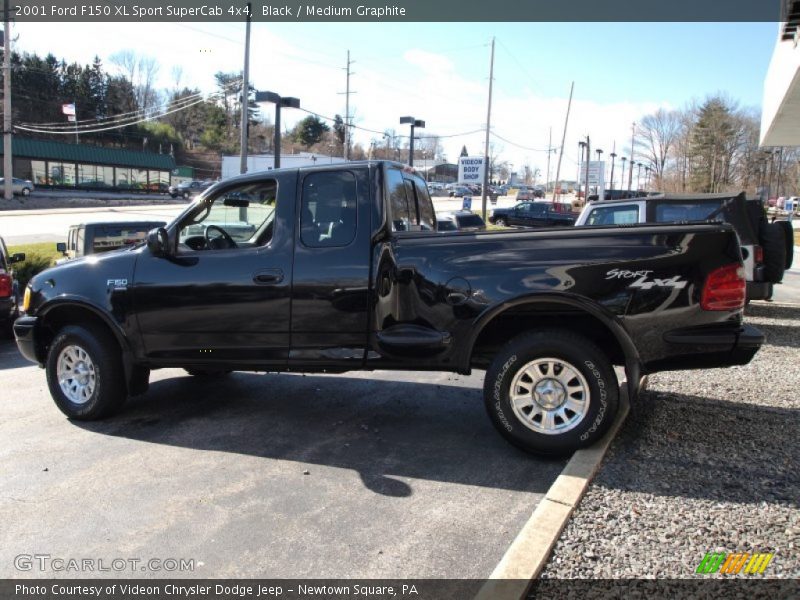 Black / Medium Graphite 2001 Ford F150 XL Sport SuperCab 4x4
