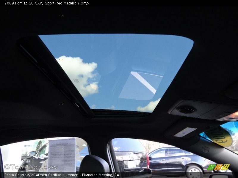 Sunroof of 2009 G8 GXP