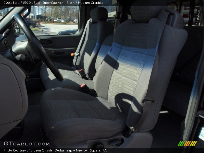 Black / Medium Graphite 2001 Ford F150 XL Sport SuperCab 4x4