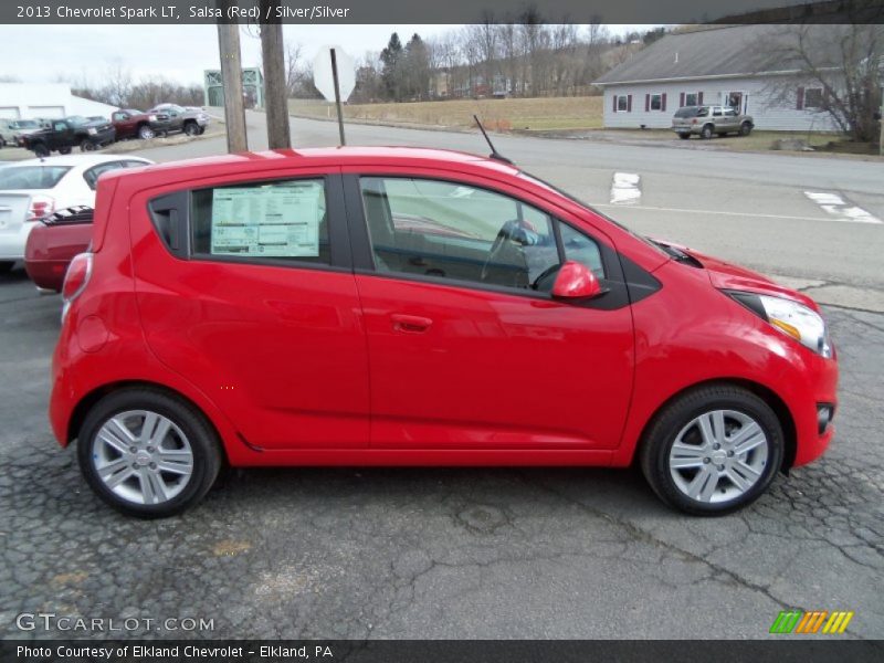 Salsa (Red) / Silver/Silver 2013 Chevrolet Spark LT