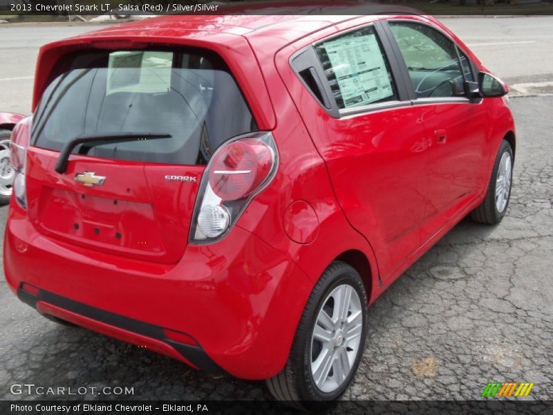 Salsa (Red) / Silver/Silver 2013 Chevrolet Spark LT