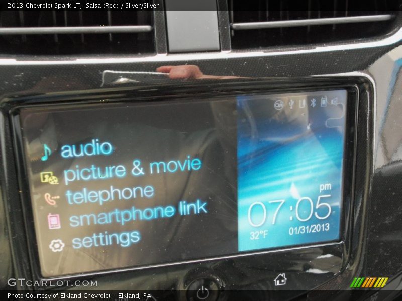 Salsa (Red) / Silver/Silver 2013 Chevrolet Spark LT