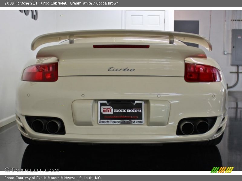 Cream White / Cocoa Brown 2009 Porsche 911 Turbo Cabriolet