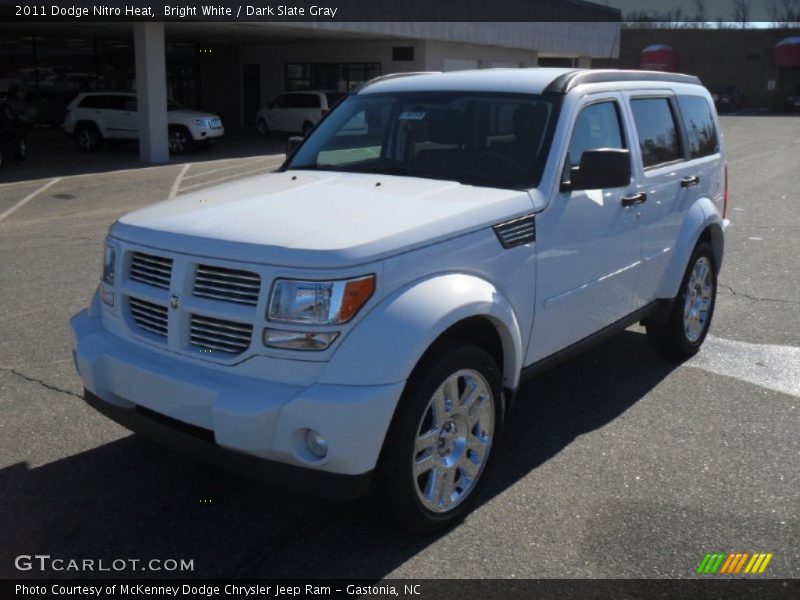 Bright White / Dark Slate Gray 2011 Dodge Nitro Heat