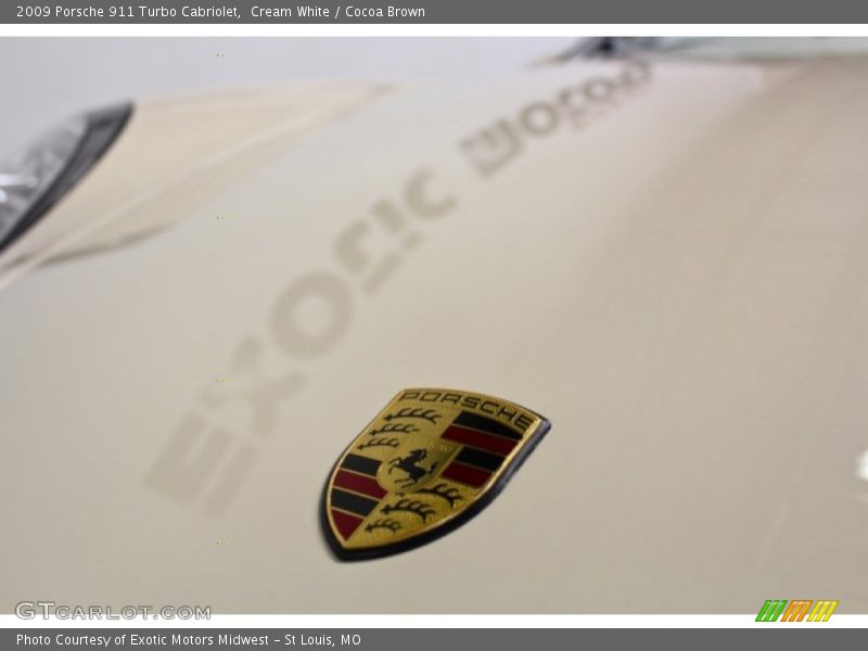 Cream White / Cocoa Brown 2009 Porsche 911 Turbo Cabriolet