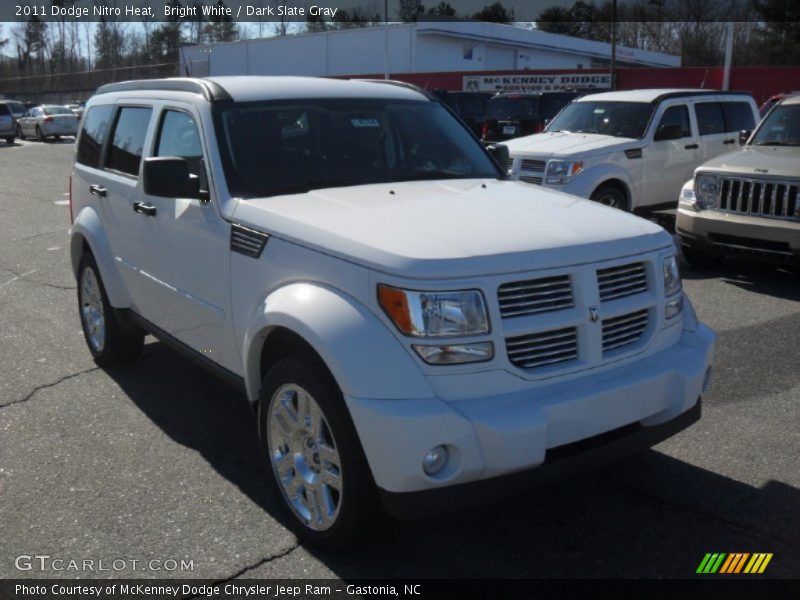 Bright White / Dark Slate Gray 2011 Dodge Nitro Heat