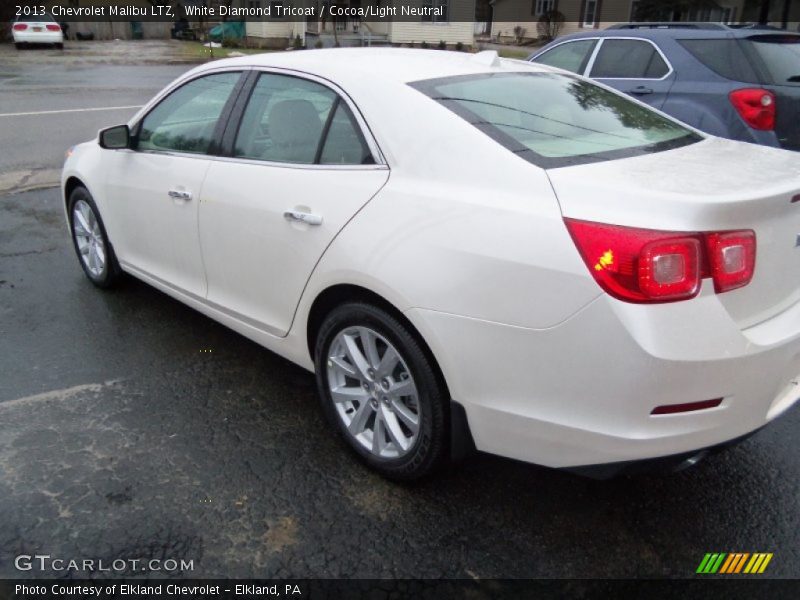 White Diamond Tricoat / Cocoa/Light Neutral 2013 Chevrolet Malibu LTZ