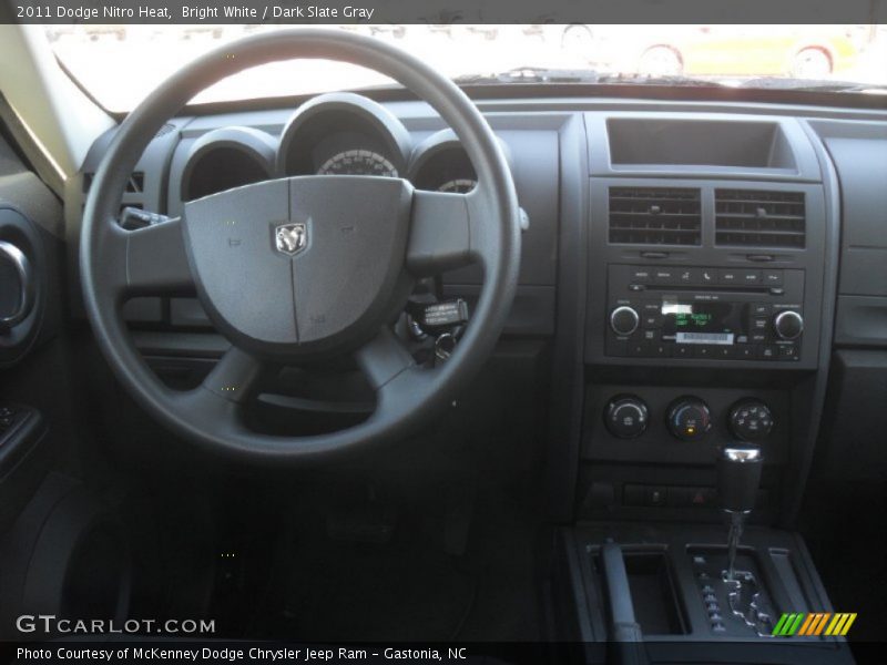 Bright White / Dark Slate Gray 2011 Dodge Nitro Heat