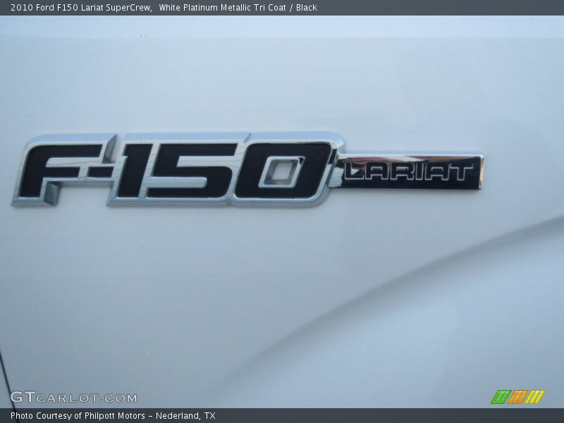 White Platinum Metallic Tri Coat / Black 2010 Ford F150 Lariat SuperCrew
