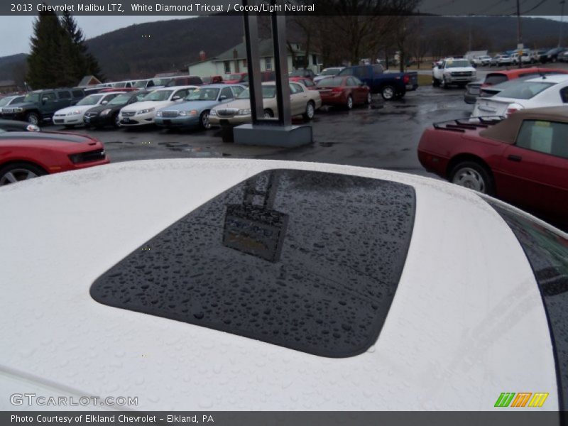 White Diamond Tricoat / Cocoa/Light Neutral 2013 Chevrolet Malibu LTZ