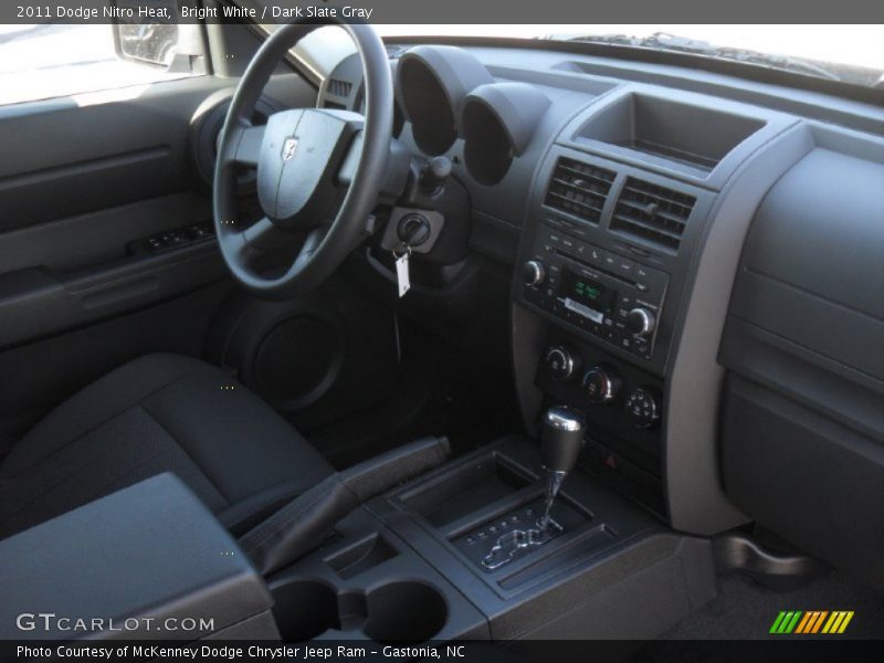 Bright White / Dark Slate Gray 2011 Dodge Nitro Heat