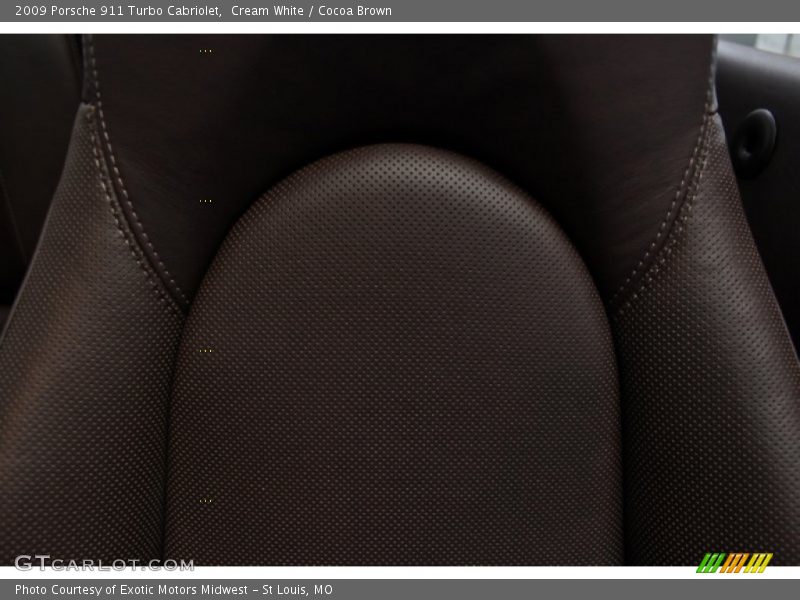 Cream White / Cocoa Brown 2009 Porsche 911 Turbo Cabriolet