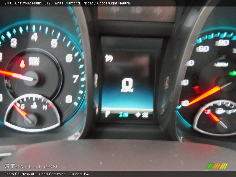 White Diamond Tricoat / Cocoa/Light Neutral 2013 Chevrolet Malibu LTZ