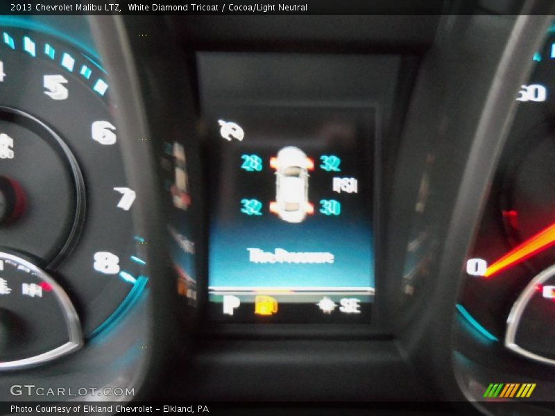 White Diamond Tricoat / Cocoa/Light Neutral 2013 Chevrolet Malibu LTZ