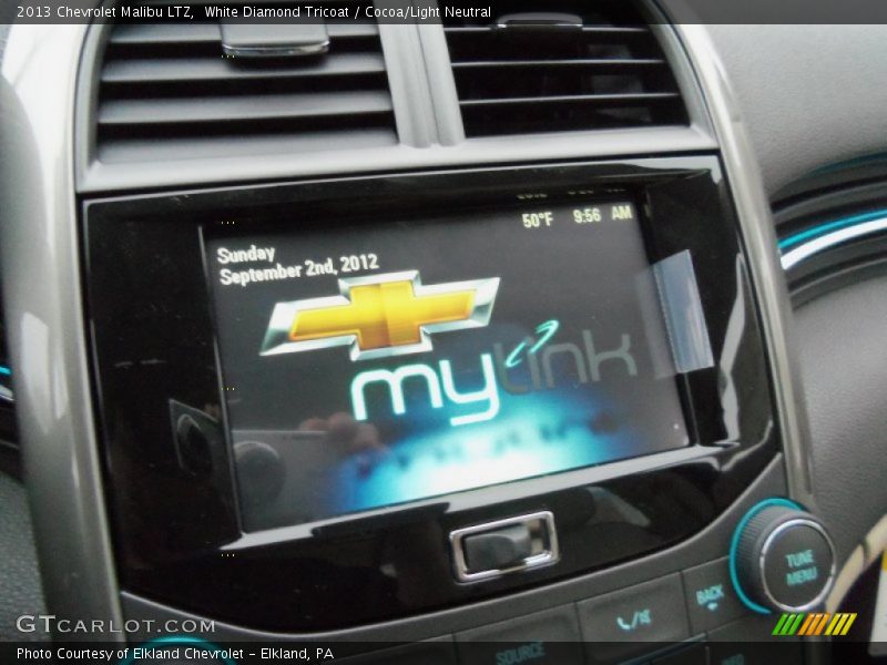 White Diamond Tricoat / Cocoa/Light Neutral 2013 Chevrolet Malibu LTZ