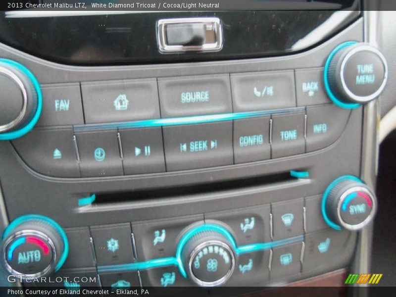White Diamond Tricoat / Cocoa/Light Neutral 2013 Chevrolet Malibu LTZ