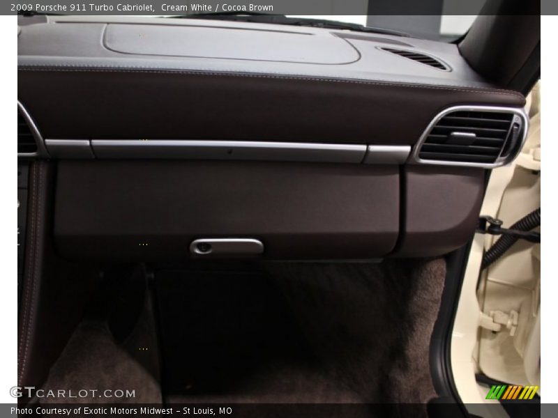 Cream White / Cocoa Brown 2009 Porsche 911 Turbo Cabriolet