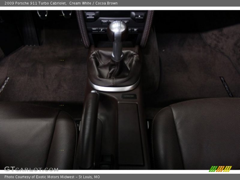 Cream White / Cocoa Brown 2009 Porsche 911 Turbo Cabriolet